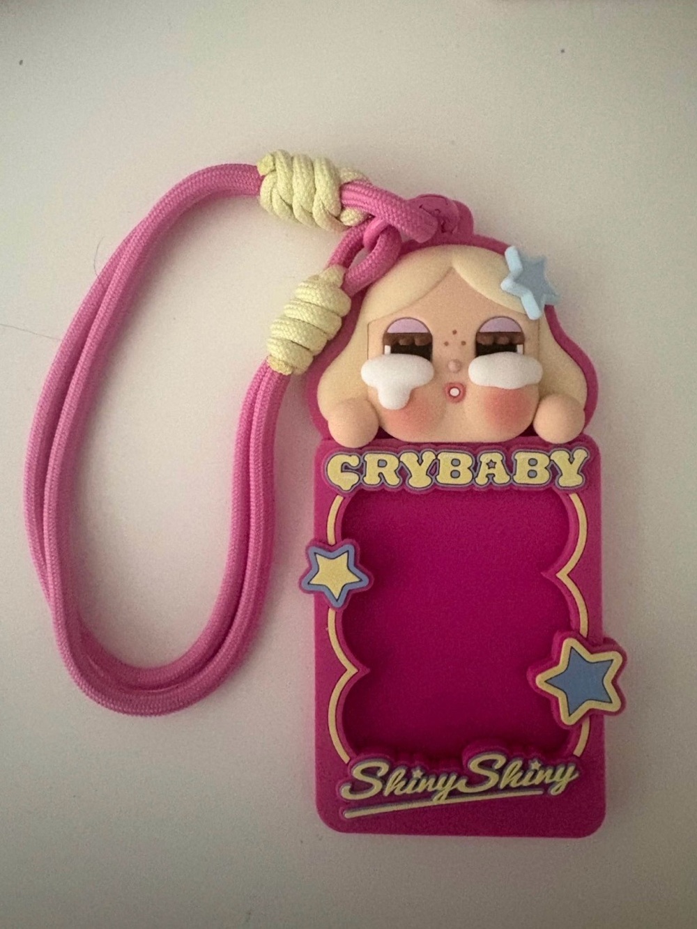 Crybaby Pink ShinyShiny Lanyard Card Holder